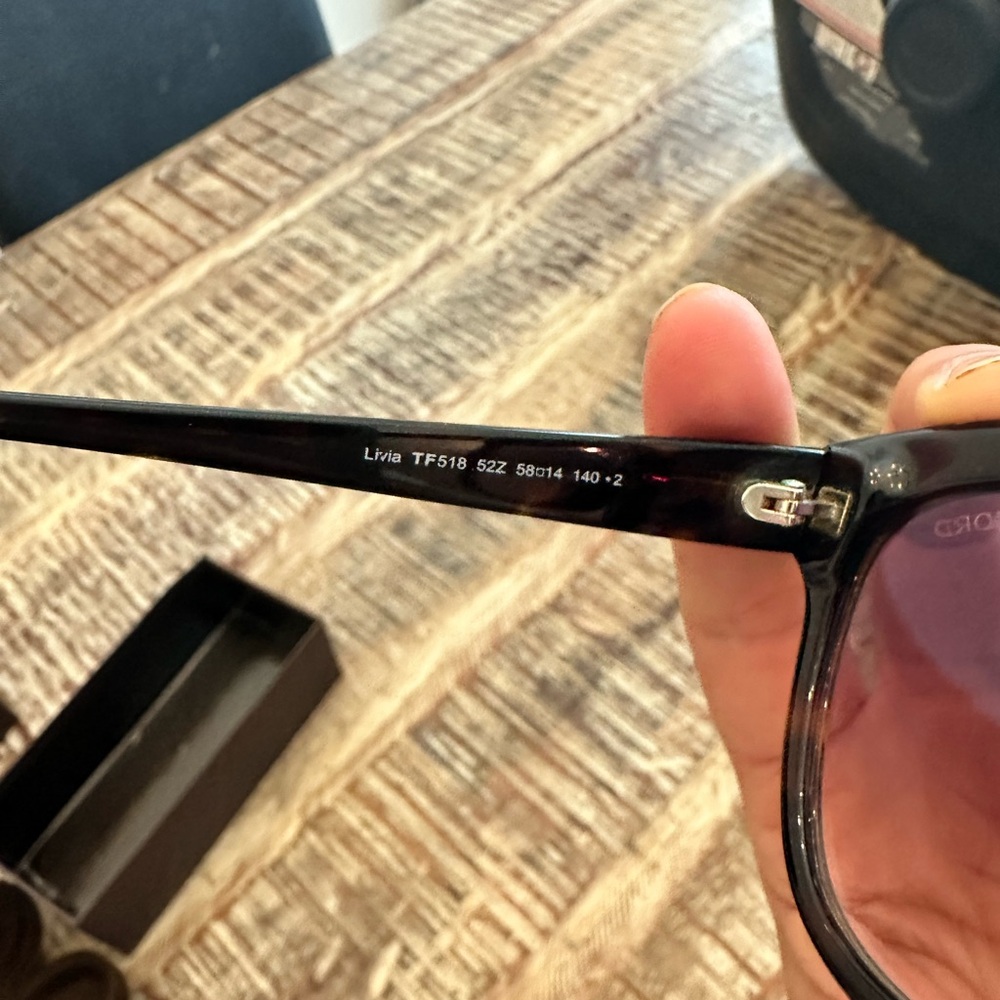 Tom Ford Black and Gold Sunglasses - Picture 3 of 6